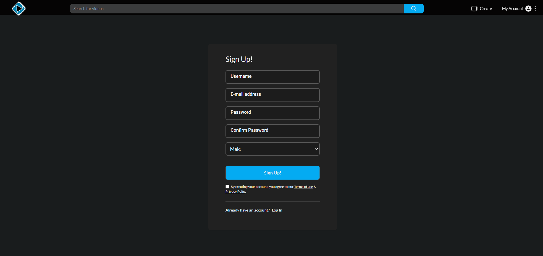 DashTube Registration